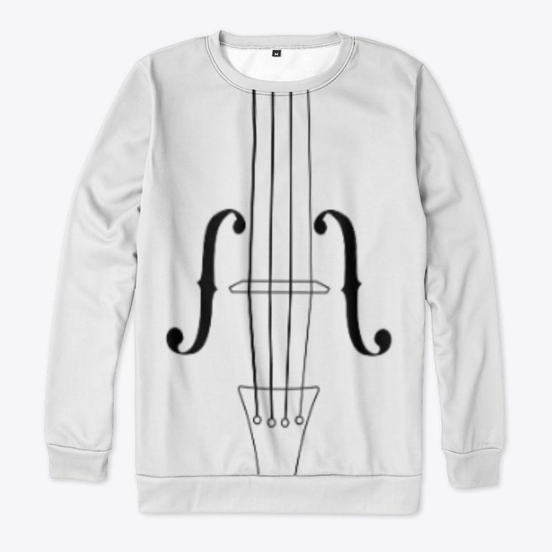 Comfy Violin Sweatshirt White