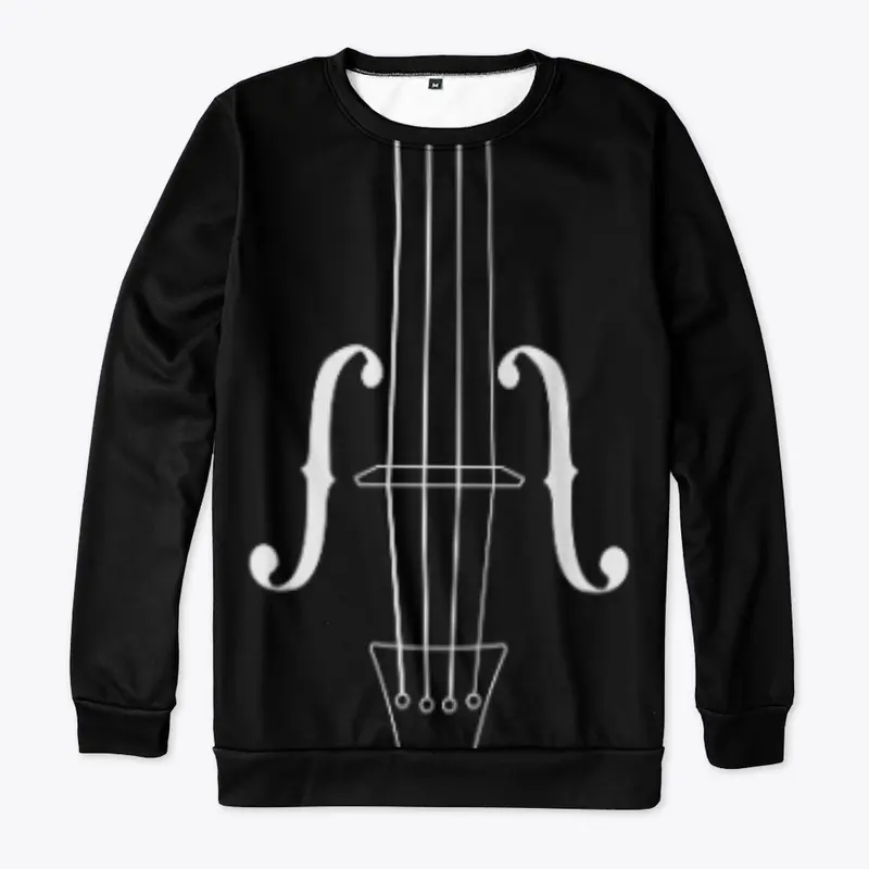 Comfy Violin Sweatshirt Black